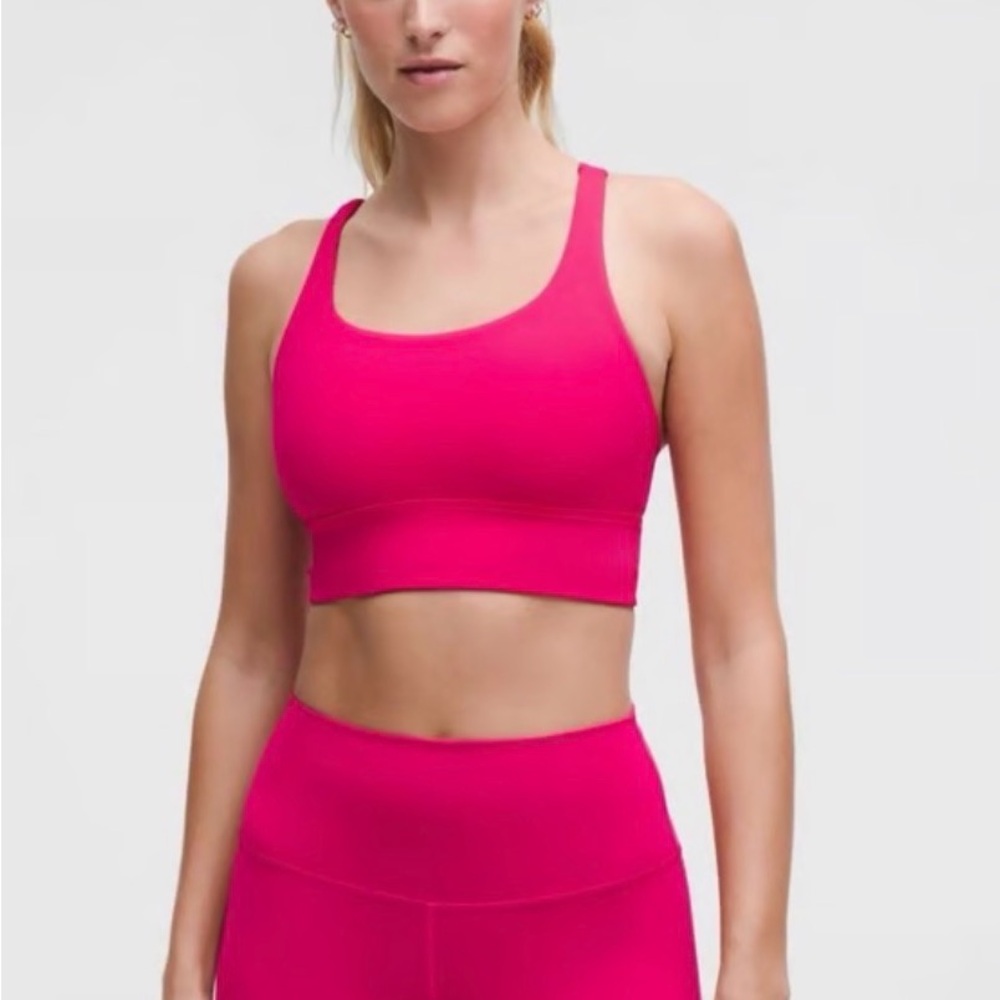Lululemon Athletica Longline Energy bra, size 10, color “passionate”